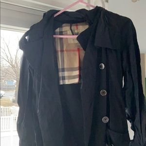 Burberry navy raincoat size 2